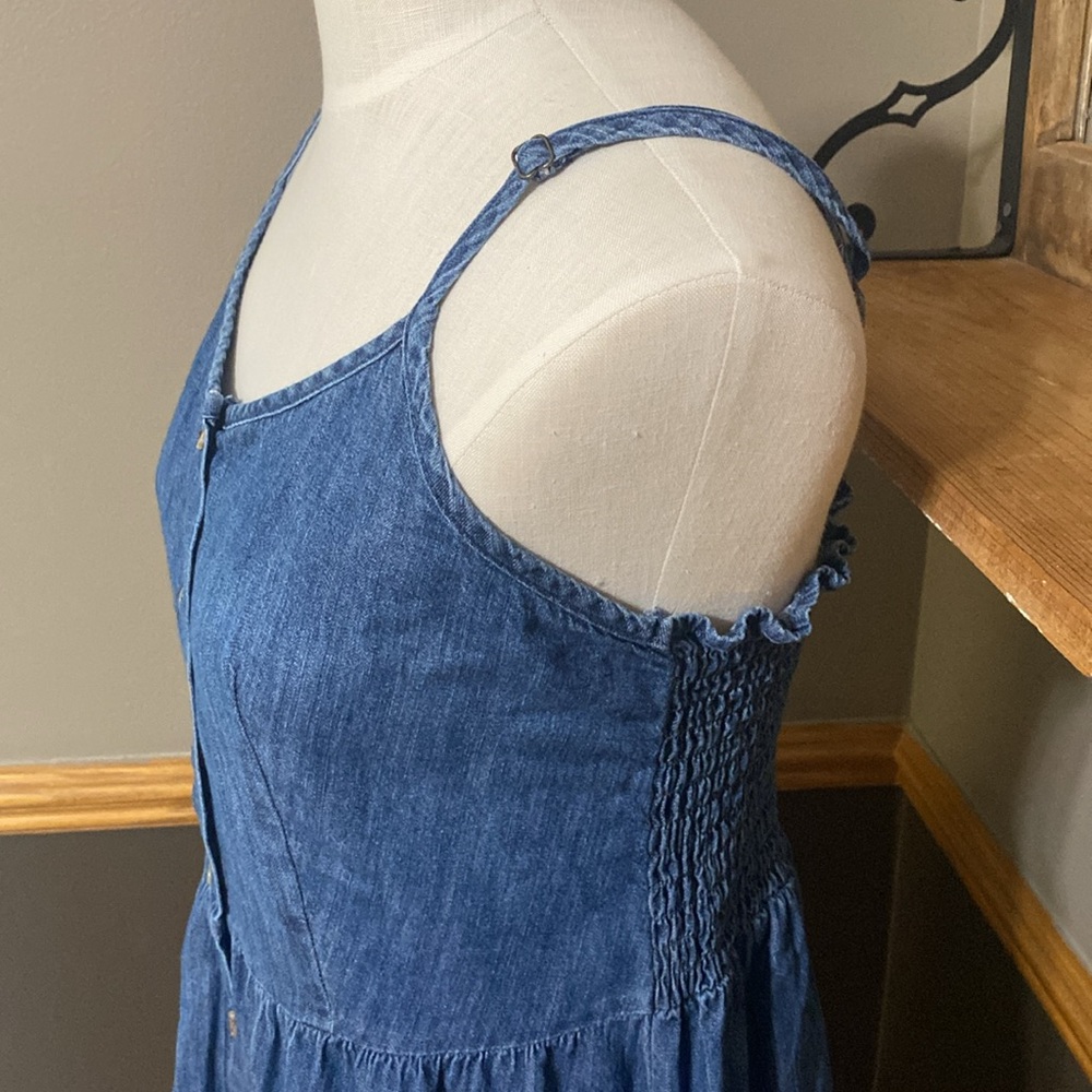 Universal Thread Blue Denim Button-Front Sundress - Picture 6 of 10